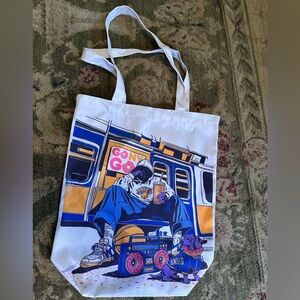 DUNKIN -NYC Subway Tote with Knicks Graphic